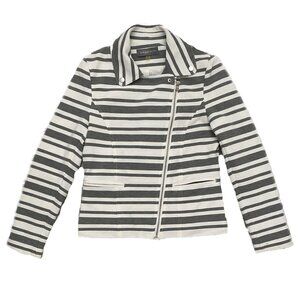 Bagatelle Designer Women’s Light Zipper Striped Cardigan Jacket - M